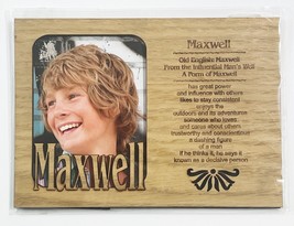 MAXWELL Personalized Name Profile Laser Engraved Wood Picture Frame Magnet - £7.76 GBP