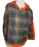 Vintage Sears Sea Stars Womens snap front plaid long sleeve blouse SZ 16... - £31.42 GBP