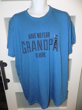 Have No Fear Grandpa Is Here Blue T-Shirt Size 2X Men&#39;s NEW - £15.61 GBP