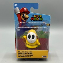 Jakks Super Mario World Yellow Shy Guy 2&quot; Inch Figure Nintendo New Rare - £11.86 GBP