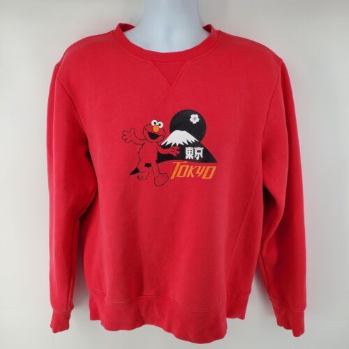 Elmo Tokyo Japan Sweatshirt Size M Red Sesame Street H&M - $26.68