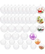 40 Christmas Ornaments Clear Fillable Transparent Plastic Balls Wedding ... - €51,41 EUR 40 Christmas Ornaments Clear Fillable Transparent Plastic Balls Wedding ... - €51,41 EUR