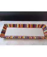 Pampered Chef Simple Additions Stripped Rectangle Tray 15 x 6 Appetizer - $226.18 MXN