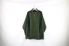 Vintage Y2K 2000 Gap Mens Size XL Faded Half Zip Fleece Pullover Sweater Green - £42.77 GBP