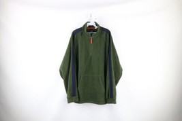 Vintage Y2K 2000 Gap Mens Size XL Faded Half Zip Fleece Pullover Sweater Green - £43.75 GBP