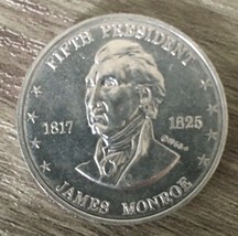 James Monroe Mr President Coin Game 5th President Shell Oil Gas Single Coin 1&quot; - £1.59 GBP