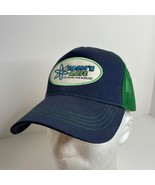 Adams Cafe Hat Blue Snapback Hat Cap Shore Side Burgers Hat - $13.18