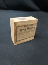 OLD Bogle Brothers White River Jct VERMONT Drug Store Shipping Wooden Bo... - £14.57 GBP