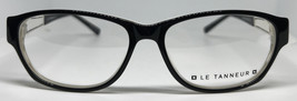 NEW LE TANNEUR LE 522 Side Black Leather Eyeglasses rx Specs France Eyewear - $127.71