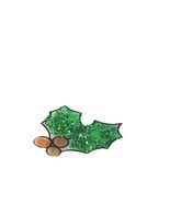 Vintage Handmade Christmas Holly Glitter Pin Brooch Womens Costume Jewel... - $20.79