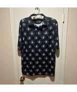 CINCH Men&#39;s L Polo Golf Athletic Black With Yellow Flowers Short Sleeve NEW - $36.05 CAD