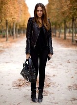 Hidesoulsstudio Genuine Black Leather Jacket for Women #95 - £102.21 GBP