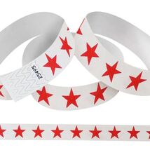Tyvek Paper Wristbands - Red Stars 3/4" (500 PACK), - $17.46
