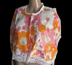 VTG Lace Salon Cape MOD 1960s Shampoo Plastic Haircut Perm Floral Patter... - $365.15 MXN