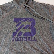 BSN Sports FOOTBALL Men's Gray Drawstring Hoodie Pullover Sweatshirt Size XL image 8