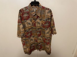 RARE Tori Richard hawaiian floral koi turtles Men XL Shirt Camp short sl... - $923.45 MXN