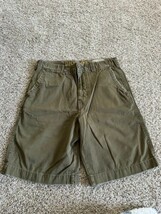 Hollister Shorts Mens Size 32 Green Distressed Grunge Cargo Button Vinta... - $18.69