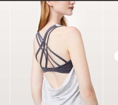 Lululemon 10 Slay The Studio 2-In-1 Tank B/C Tiger Space Dye Hail White Titanium - £14.78 GBP