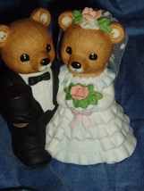 Homco Bride and Groom Bears Wedding 1407 Home Interiors &amp; Gifts - $6.00
