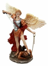 Ebros Saint Michael Defeating Satan Figurine Archangel Michael Small 6.25&quot; H - £23.53 GBP