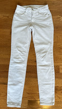 Madewell Size 25 Womens 9&quot; High Rise Stretch Skinny White Jeans H5769 de... - £15.75 GBP