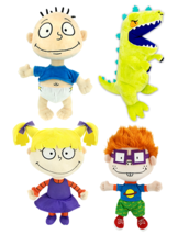 Set of 4 Rugrats Plush Toys 8.5 inch each. Angelica, Tommy, Chuckie. Reptar. NWT - £29.76 GBP