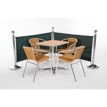 2 x Cafe Barrier Banner Set Queue Divider Restaurant Stand Shop Sign Pol... - $311.93