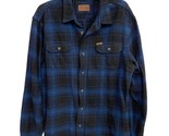 Orvis Shacket Men Size XL Heavy Flannel Zinfandel Check Blue Green Plaid - $25.39