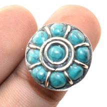 Tibetan Turquoise Gemstone Fashion Ethnic Jewelry Nepali Ring Adjustable... - £4.74 GBP