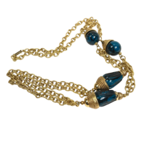 Vintage necklace Mod Layering Boho Retro Plastic long Chunky chain Link 70s 80s - £11.93 GBP