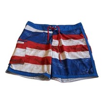 Huk Men&#39;s Performance Fabrics Fishing Board Shorts American Flag USA Size 36 - £22.38 GBP