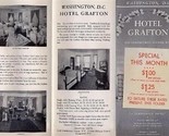Hotel Grafton  Brochure Washington DC 1930&#39;s A Temperance Hotel  - $29.67