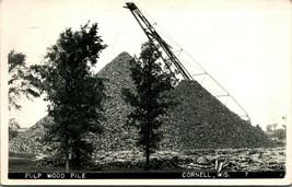 RPPC Pulp Pile Cornell Wisconsin WI 1955  Postcard D4  - $4.90