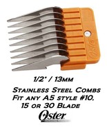 OSTER STAINLESS STEEL Blade 13mm GUIDE COMB*Fit A5,76,97,Wahl KM5 KM10 C... - €19,70 EUR