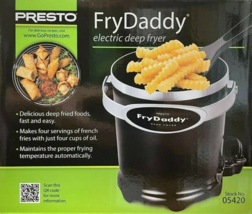 Presto ® FryDaddy ® 05420 Electric Deep Fryer 4-Cups, Black - $35.64