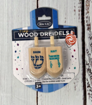 Rite Lite 2 pack wooden Dreidel  Hanukkah toy  1&quot; x 2.5&quot; game ages 3+ - £7.98 GBP