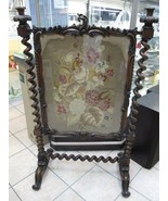 GEORGE III c1790 Rosewood Fire Screen 51&quot; x 32&quot; Original Needlepoint Sup... - £414.06 GBP
