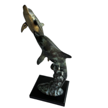 Brass Dolphins San Pacific International Int&#39;l SPI Duo Sculpture Figurine 13&quot; - £111.73 GBP