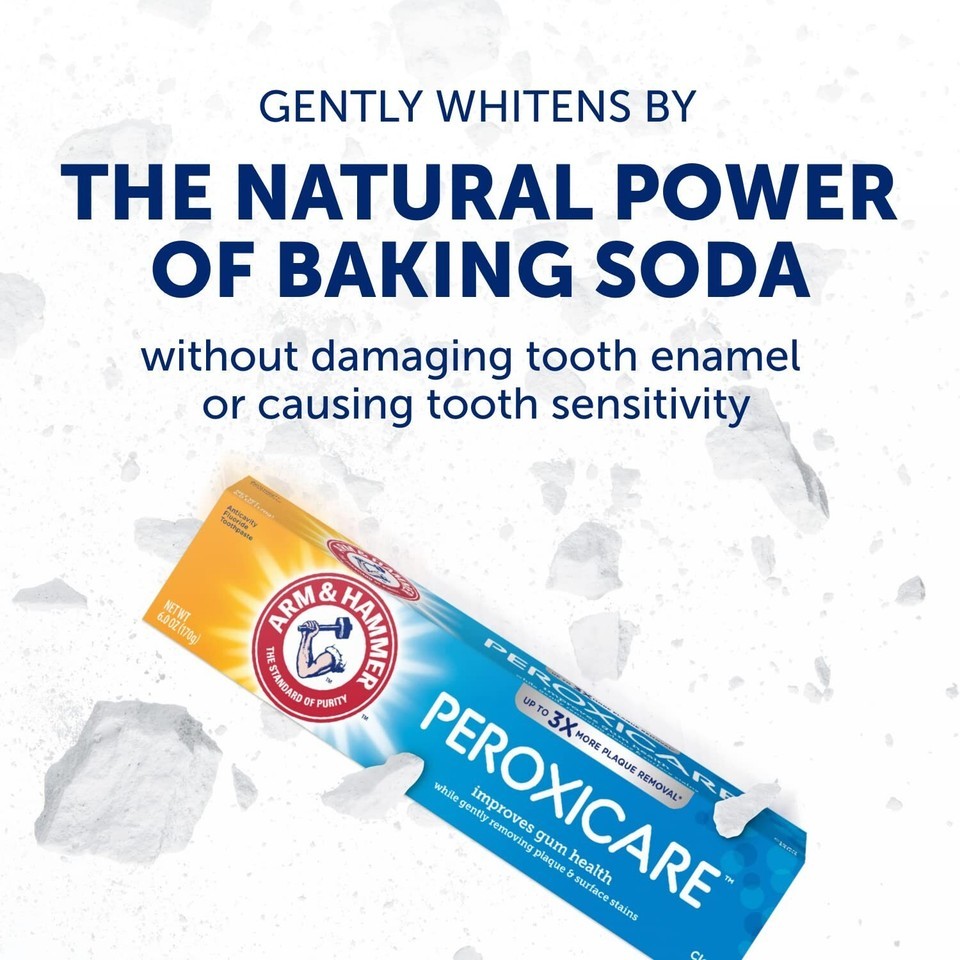 Arm & Hammer Peroxicare Toothpaste, Clean Mint Flavor 6.0oz (4-Pack) Item image 6