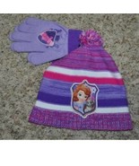 Girls Hat &amp; Gloves Winter Set Disney Princess Sofia Purple 2 Pc $30 NWT-... - £11.68 GBP