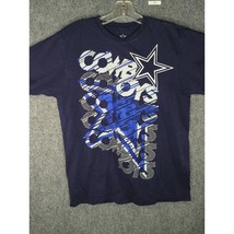 Dallas Cowboys Print Shirt Vintage Navy Blue Graphic Tee Mens Medium - £9.00 GBP