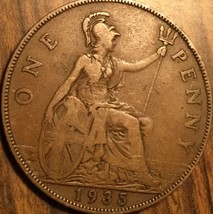 1935 Uk Gb Great Britain One Penny Coin - £1.49 GBP