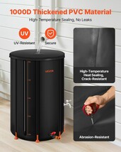 VEVOR Collapsible Rain Barrel 100 Gal Rain Catcher with Spigot and Overf... - $2,039.21 MXN