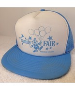 Vintage Monroe County New York NY Family Fair Blue Mesh Snap Back Trucke... - $19.79