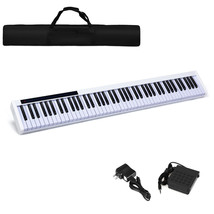 88 Key Digital Piano Multiple Fun Midi Keyboard Portable White - £172.63 GBP