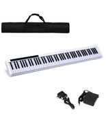 88 Key Digital Piano Multiple Fun Midi Keyboard Portable White - £193.19 GBP