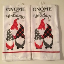 Christmas Gnome for the holidays towels 2 pc set 15x25 in multicolor - £7.18 GBP