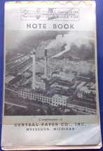 Vintage Centrainne Note Book Central Paper Co Muskegon MI - £3.18 GBP