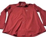 Club Room Men&#39;s Regular Fit Solid Dress Shirt Carmine Red-15-15.5 32/33 - £13.30 GBP