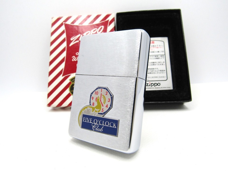 Japan Release Metallique FIVE O&#39;CLOCK Club 1937 Replica Zippo 1996 MIB Rare - $147.51